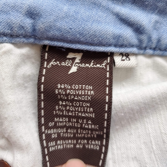 7 For All Mankind Cropped Skinny Jean size 28 - Picture 11 of 12